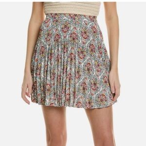 Boden Floral Mini Pleated Skirt Multicolored Micro Floral NWOT Size 12